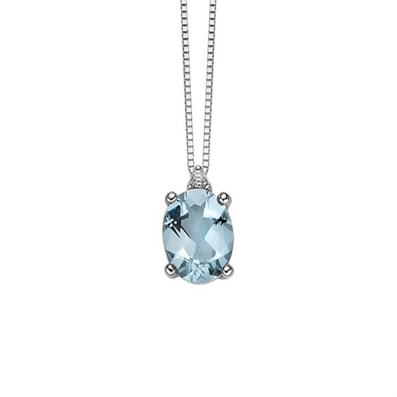 Collana Donna Oro Donna Luce in Oro bianco Acquamarina DHPA7180.002 - DHPA7180.002